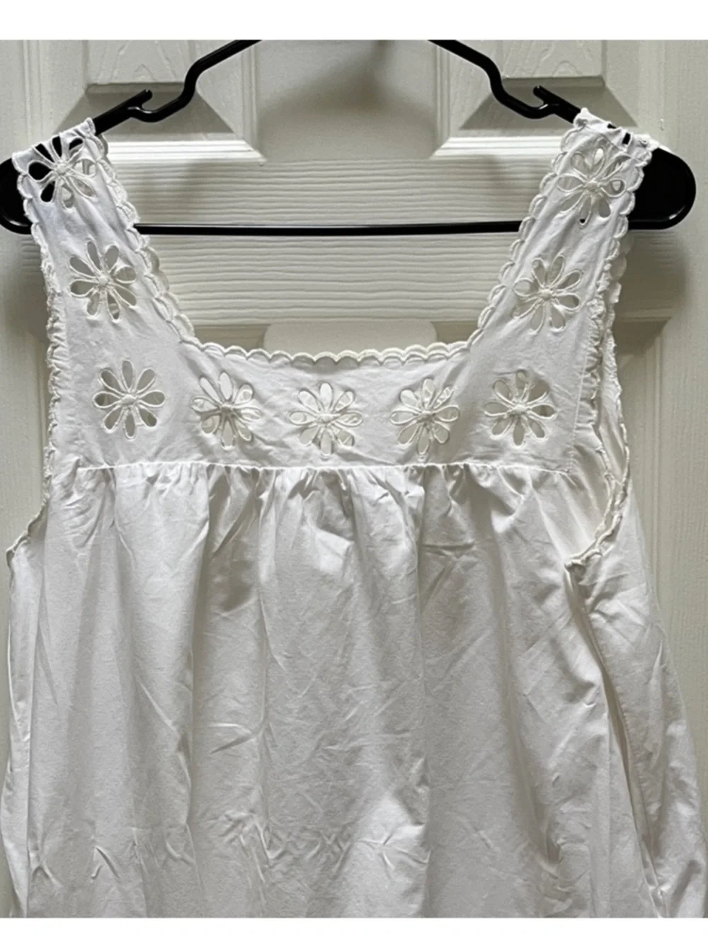 Posse Cecilia mini Shift Dress White Lace Trim cotton - small - Picture 2 of 4